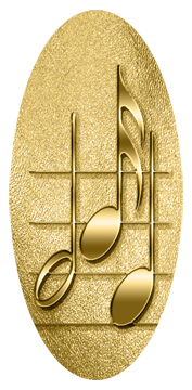 DG5000-382-GD Music Notes Gold